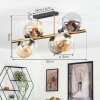 Gastor Lampa sufitowa, Kula świetlna Złoty, Czarny, 8-punktowe