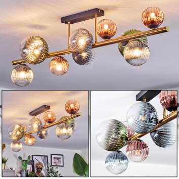 Chehalis Lampa sufitowa, Kula świetlna Złoty, Czarny, 10-punktowe Chehalis Lampa sufitowa, Kula świetlna Złoty, Czarny, 10-punktowe