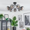 Koyoto Lampa sufitowa, Kula świetlna 82 cm Przezroczysty, Przydymiony, 7-punktowe
