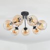 Koyoto lampa sufitowa, kula świetlna 82 cm bursztynowy, przezroczysty, 7-punktowe