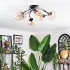 Chehalis lampa sufitowa, kula świetlna 58 cm bursztynowy, przezroczysty, 6-punktowe