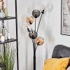 Koyoto lampa stojąca 40 cm bursztynowy, przezroczysty, przydymiony, 6-punktowe