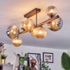 Chehalis lampa sufitowa, kula świetlna bursztynowy, przydymiony, 8-punktowe