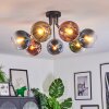 Koyoto lampa sufitowa, kula świetlna 82 cm niebeieski, zielony, przezroczysty, miedziany, 7-punktowe