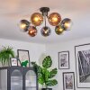 Koyoto lampa sufitowa, kula świetlna 82 cm niebeieski, zielony, przezroczysty, miedziany, 7-punktowe