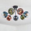 Koyoto lampa sufitowa, kula świetlna 82 cm niebeieski, zielony, przezroczysty, miedziany, 7-punktowe