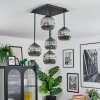 Ripoll lampa sufitowa, kula świetlna przydymiony, 5-punktowe