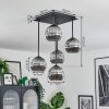 Ripoll lampa sufitowa, kula świetlna przydymiony, 5-punktowe