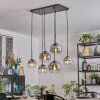 Koyoto lampa wisząca, kula świetlna, lampa wisząca przezroczysty, przydymiony, 6-punktowe