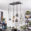 Koyoto lampa wisząca, kula świetlna, lampa wisząca bursztynowy, przezroczysty, przydymiony, 6-punktowe