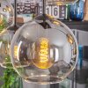 Koyoto lampa wisząca, kula świetlna, lampa wisząca bursztynowy, przezroczysty, przydymiony, 6-punktowe