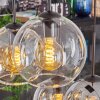 Koyoto lampa wisząca, kula świetlna, lampa wisząca bursztynowy, przezroczysty, przydymiony, 6-punktowe
