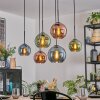 Koyoto lampa wisząca, kula świetlna, lampa wisząca niebeieski, zielony, miedziany, 6-punktowe