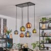 Koyoto lampa wisząca, kula świetlna, lampa wisząca niebeieski, zielony, miedziany, 6-punktowe