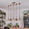 Koyoto lampa wisząca, kula świetlna, lampa wisząca kolory naturalne, czarny, 5-punktowe