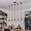 Koyoto Lampa wisząca, Kula świetlna, Lampa wisząca Ecru, Czarny, 5-punktowe