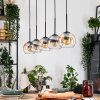 Koyoto Lampa wisząca, Kula świetlna, Lampa wisząca Ecru, Czarny, 5-punktowe
