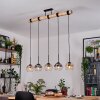 Koyoto lampa wisząca, kula świetlna, lampa wisząca kolory naturalne, czarny, 5-punktowe
