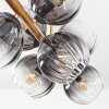 Koyoto lampa sufitowa, kula świetlna złoty, czarny, 8-punktowe