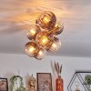 Koyoto lampa sufitowa, kula świetlna złoty, czarny, 8-punktowe