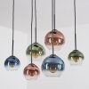 Koyoto lampa wisząca, kula świetlna, lampa wisząca niebeieski, zielony, przezroczysty, miedziany, 6-punktowe