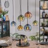 Koyoto lampa wisząca, kula świetlna, lampa wisząca niebeieski, złoty, zielony, przezroczysty, miedziany, 6-punktowe