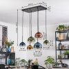 Koyoto lampa wisząca, kula świetlna, lampa wisząca niebeieski, złoty, zielony, przezroczysty, miedziany, 6-punktowe