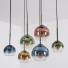 Koyoto lampa wisząca, kula świetlna, lampa wisząca niebeieski, złoty, zielony, przezroczysty, miedziany, 6-punktowe