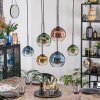 Koyoto lampa wisząca, kula świetlna, lampa wisząca niebeieski, złoty, zielony, przezroczysty, miedziany, 6-punktowe