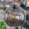 Koyoto lampa wisząca, kula świetlna, lampa wisząca bursztynowy, przezroczysty, przydymiony, 6-punktowe