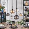 Koyoto lampa wisząca, kula świetlna, lampa wisząca bursztynowy, przezroczysty, przydymiony, 6-punktowe