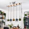 Koyoto Lampa wisząca, Kula świetlna, Lampa wisząca Ecru, Czarny, 5-punktowe