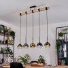 Koyoto lampa wisząca, kula świetlna, lampa wisząca kolory naturalne, czarny, 5-punktowe