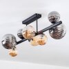 Chehalis Lampa sufitowa, Kula świetlna W kolorze bursztynu, Przydymiony, 8-punktowe