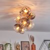 Koyoto lampa sufitowa, kula świetlna złoty, czarny, 8-punktowe