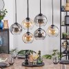 Koyoto lampa wisząca, kula świetlna, lampa wisząca bursztynowy, przezroczysty, przydymiony, 6-punktowe