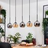 Koyoto Lampa wisząca, Kula świetlna, Lampa wisząca Ecru, Czarny, 5-punktowe
