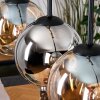 Koyoto lampa wisząca, kula świetlna, lampa wisząca kolory naturalne, czarny, 5-punktowe