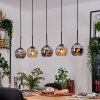 Koyoto lampa wisząca, kula świetlna, lampa wisząca kolory naturalne, czarny, 5-punktowe