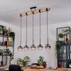 Koyoto Lampa wisząca, Kula świetlna, Lampa wisząca Ecru, Czarny, 5-punktowe