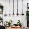 Koyoto lampa wisząca, kula świetlna, lampa wisząca kolory naturalne, czarny, 5-punktowe