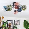 Chehalis lampa sufitowa, kula świetlna niebeieski, zielony, przezroczysty, miedziany, 6-punktowe