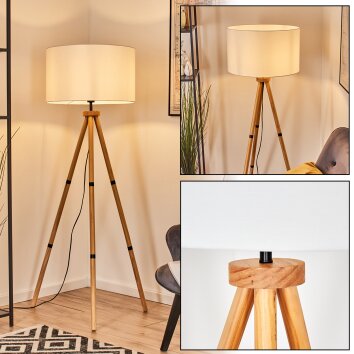 Flemming lampa stojąca kolory naturalne, czarny, 1-punktowy