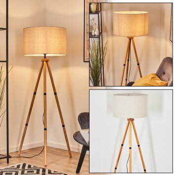 Flemming lampa stojąca kolory naturalne, czarny, 1-punktowy
