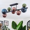 Chehalis lampa sufitowa, kula świetlna niebeieski, zielony, miedziany, 8-punktowe