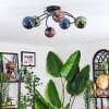 Chehalis lampa sufitowa, kula świetlna 56 cm niebeieski, zielony, miedziany, 6-punktowe