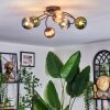 Chehalis lampa sufitowa, kula świetlna 56 cm niebeieski, zielony, miedziany, 6-punktowe