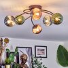 Chehalis Lampa sufitowa, Kula świetlna 56 cm Niebeieski, Zielony, W kolorze miedzi, 6-punktowe
