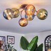 Chehalis lampa sufitowa, kula świetlna 56 cm niebeieski, zielony, miedziany, 6-punktowe
