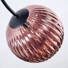 Chehalis lampa sufitowa, kula świetlna 56 cm niebeieski, zielony, miedziany, 6-punktowe